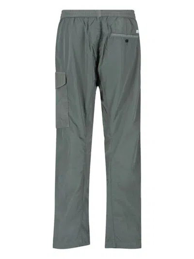 C.p. Company Cargo-pockets Drawstring Trousers In Gray
