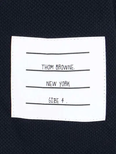 Thom Browne Center Back Rwb-stripe Polo Shirt