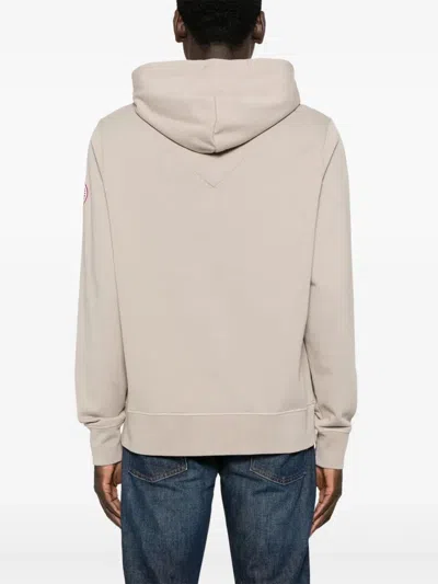Canada Goose Huron Patch-logo Hoodie In Neutral