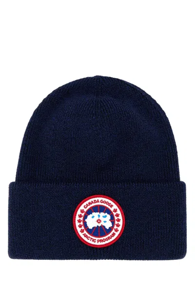 Canada Goose Navy Blue Wool Arctic Beanie Hat