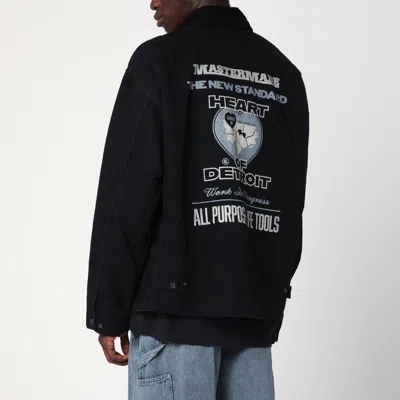 Carhartt Work In Progress Og Arcan Graphic Organic Cotton Canvas Jacket In Black