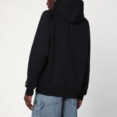 Carhartt Wip  Black/gold Hooded Chase Sweatshirt In Black