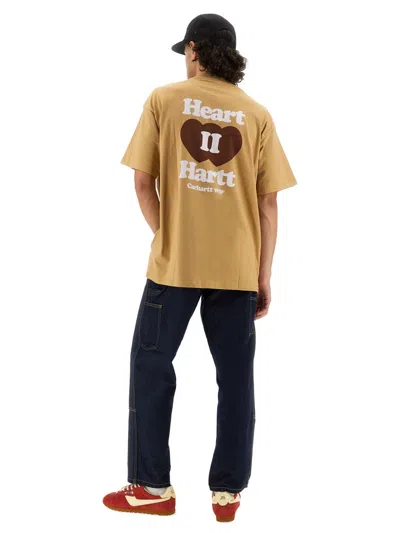 Carhartt Wip Heart Ii Hartt Tshirt In Brown