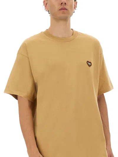 Carhartt Wip Heart Ii Hartt Tshirt In Brown