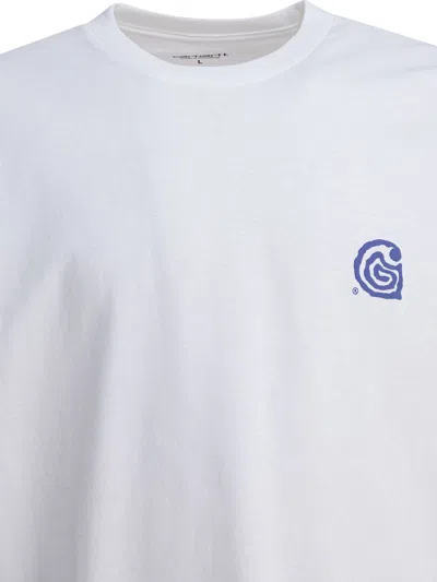 Carhartt Mens White Helix Crewneck Cotton-jersey T-shirt In Gray