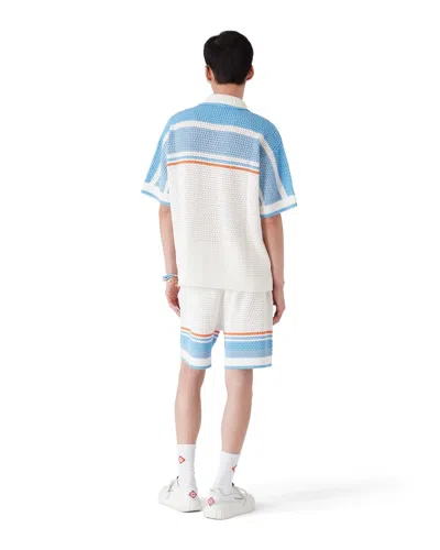 Casablanca Cotton Knit Tennis Shirt In White