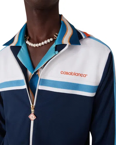 Casablanca Ribbed Collar Side Pockets Track Jacket