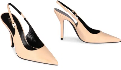 Celine Patent Leather Slingback Pumps In Multi