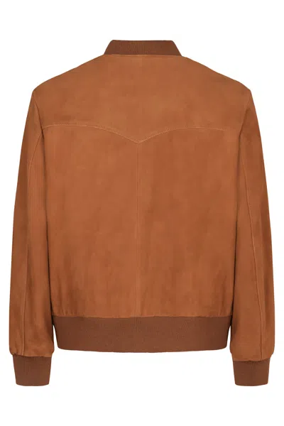 Celine Suede Jacket In Blue