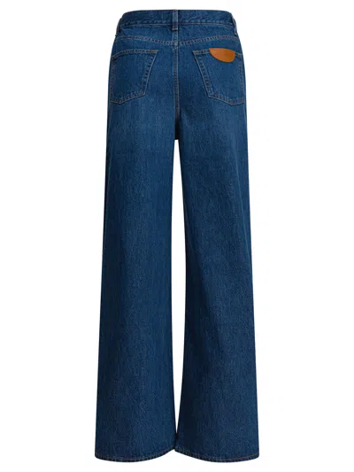 Chloé Logo Patch Wide-leg Jeans