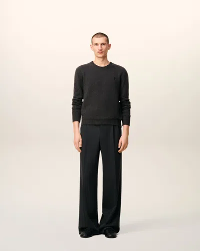 Ami Alexandre Mattiussi Ami Paris Charcoal Gray Wool Trousers In Black