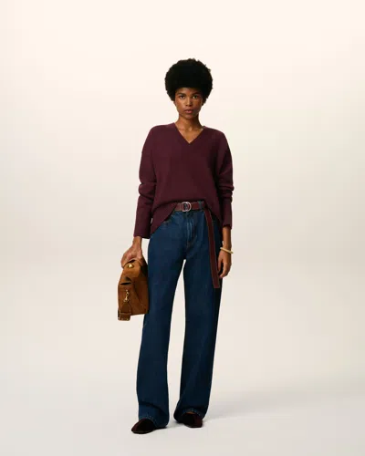 Ami Alexandre Mattiussi Ami Paris Cherry-coloured Wool And Cashmere Sweater Ami De Coeur Men In Red