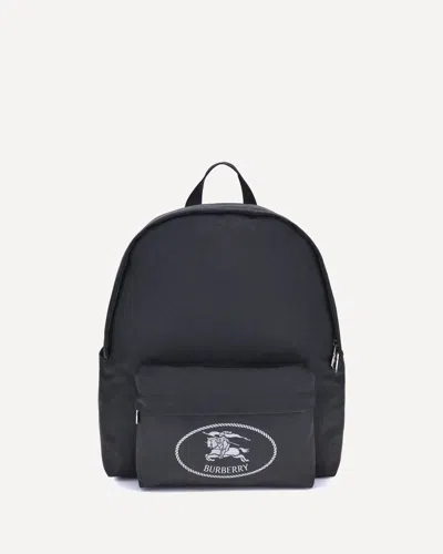Burberry Black Backpack With Spacious Design And Padded Straps