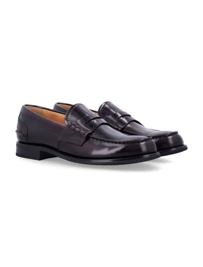 Church's Pembrey Leather Loafers In Red
