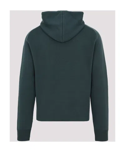 Bottega Veneta Logo Hooded Sweater In Black