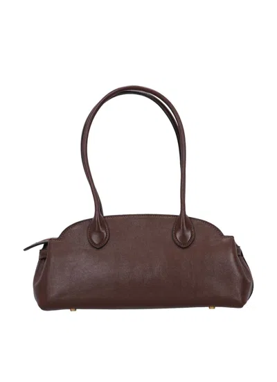 Coach Womens Empire 34 Leather Carryall Bag Maple