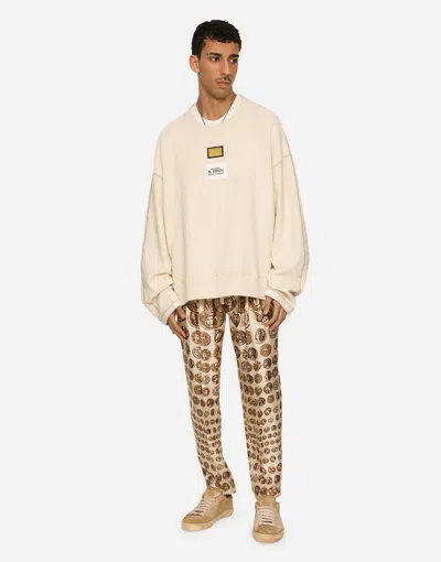 Dolce & Gabbana Plain Knitted Tiled Hoodie In Pink