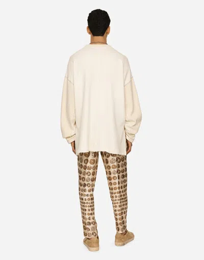 Dolce & Gabbana Plain Knitted Tiled Hoodie In Pink