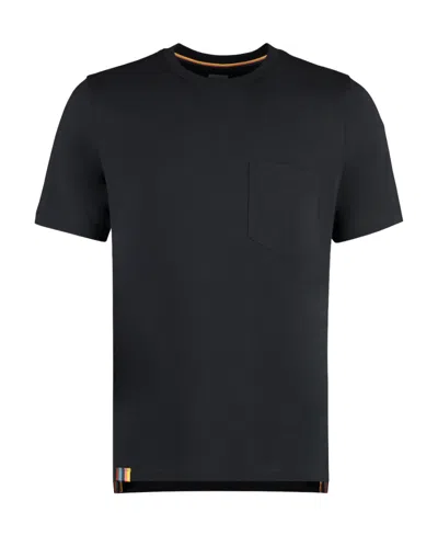 Paul Smith Logo-tag Cotton T-shirt In Black