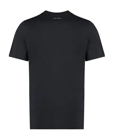 Paul Smith Logo-tag Cotton T-shirt In Black