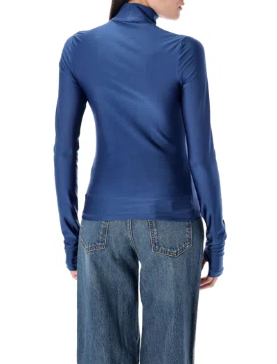 Coperni Second Skin Turtle Neck In Blue