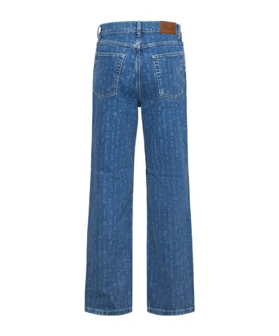 Baum Und Pferdgarten Monogram Wide Leg Jeans In Blue