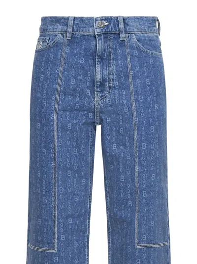 Baum Und Pferdgarten Monogram Wide Leg Jeans In Blue