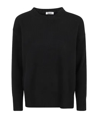 Baserange Long Sleeve Sweater In Black