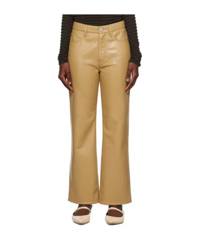 Frame High Waist Casual Pants In Neutral