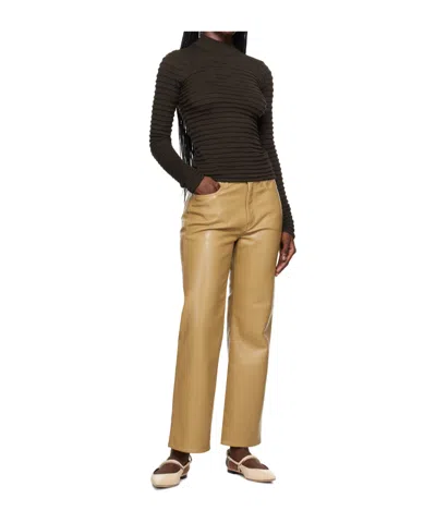 Frame High Waist Casual Pants In Neutral