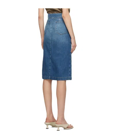 Frame Denim Skirt With Front Slits