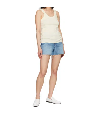 Frame Faded Denim Shorts In Blue