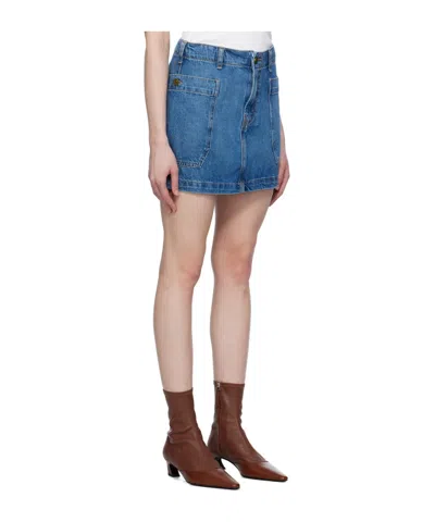 Frame Double Pocket Denim Skirt