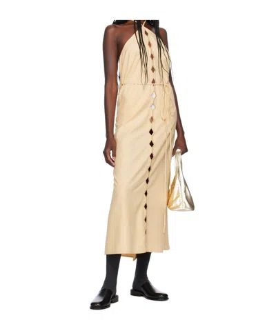 Baserange Yellow Cessa Ligo Maxi Dress In Brown