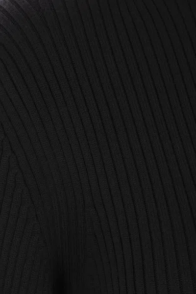 Junya Watanabe Ribbed Wool Turtle-neck Sweater In Black