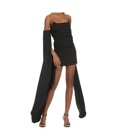 Giuseppe Di Morabito Off-the-shoulder Design Mini Dress In Black
