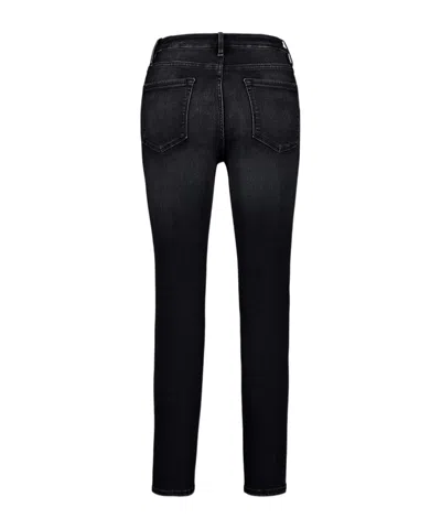 Frame Le One Skinny Cropped Jeans In Black