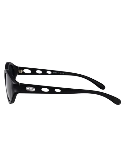 Diesel Oval Sunglasses 0 Dl3005 U 200287 In Black