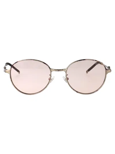 Diesel Paper Transfer Silver Metal Sunglasses In Metallic