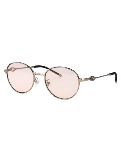 Diesel Paper Transfer Silver Metal Sunglasses In Metallic