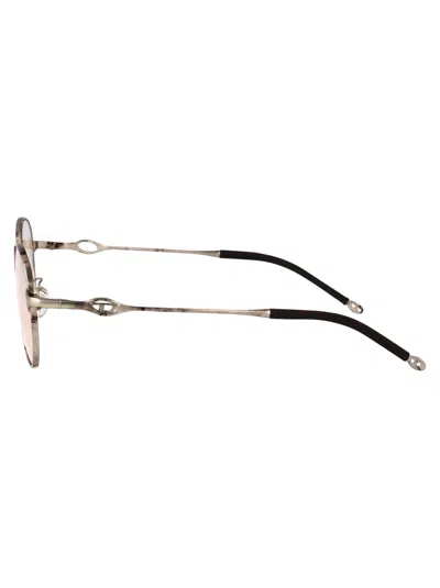Diesel Paper Transfer Silver Metal Sunglasses In Metallic