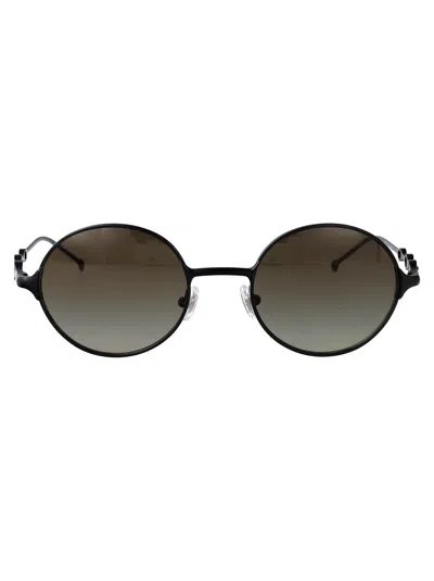 Diesel Powder Matte Black Metal Sunglasses In Black