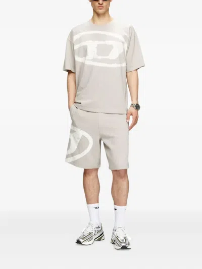 Diesel T-shirt With Bleached Oval D Logo