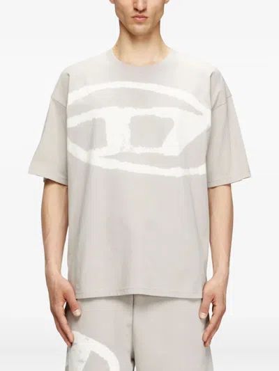 Diesel T-shirt With Bleached Oval D Logo