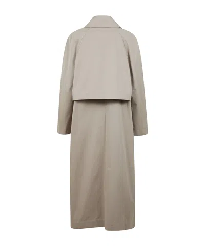 Remain Birger Christensen Remain Trench Coat With Cropped Overlay And Classic Collar In Neutral