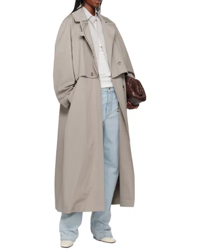 Remain Birger Christensen Remain Trench Coat With Cropped Overlay And Classic Collar In Neutral
