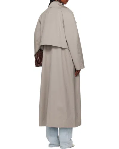 Remain Birger Christensen Remain Trench Coat With Cropped Overlay And Classic Collar In Neutral
