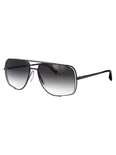 Dita Eyewear Black Iron W/ Grey To Clear Gradient Titanium Sunglasses In Neutral