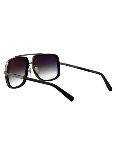 Dita Eyewear Matte Black-antique Silver W/ Dark Grey To Clear - Ar Titanium Sunglasses In Black