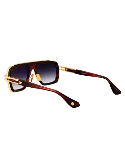 Dita Eyewear Sienna Blaze - Yellow Gold W/ Dark Grey Gradient Acetate+metal Sunglasses In Black